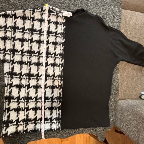 NWT Joseph Ribkoff Canada Plus Sz 16 Houndstooth Sweater Black And White - Picture 11 of 13